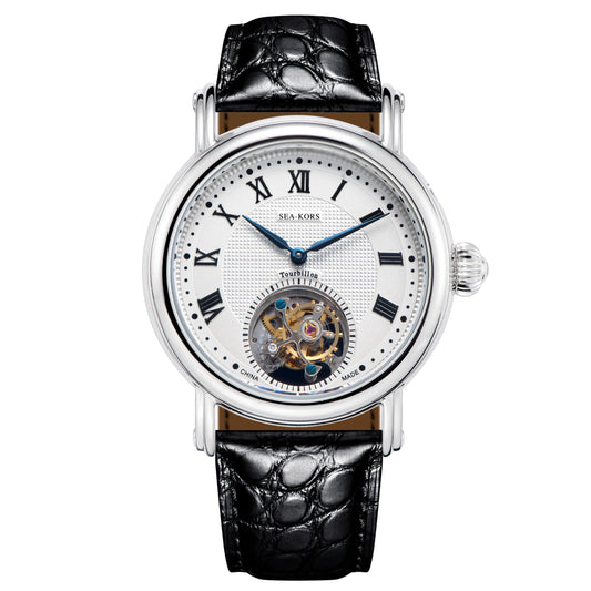 Seakors Tourbillon SE8002SK Black Indexes Automatic