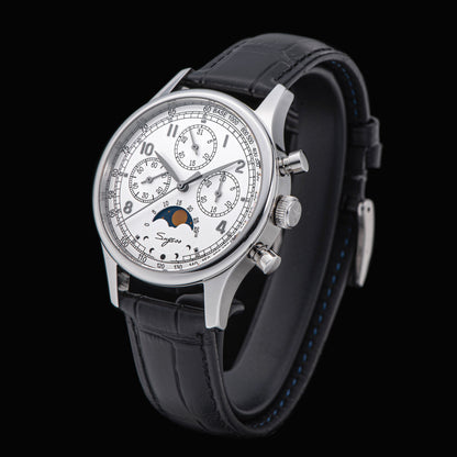 MoonPhase Master 389-2 White Dial Swan Neck Regulator