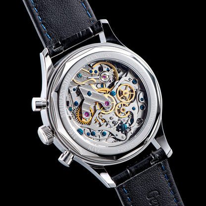 MoonPhase Master 389-2 Deep Blue Swan Neck Regulator