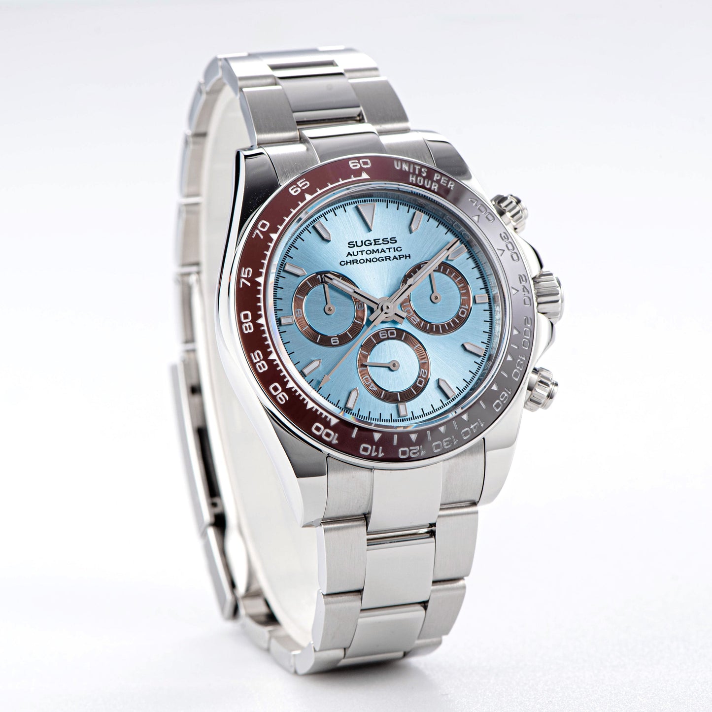 Automatic Chronograph 418-2 Ice Panda Dial Ceramic Bezel Professional