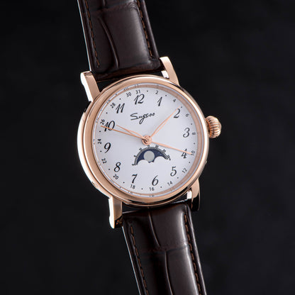 MoonPhase Master 395-2 Moon Phase Automatic Enamel Dial