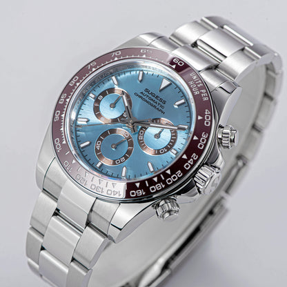 Automatic Chronograph 418-2 Ice Panda Dial Ceramic Bezel Professional