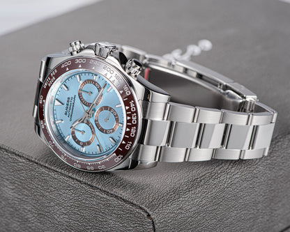 Automatic Chronograph 418-2 Ice Panda Dial Ceramic Bezel Professional