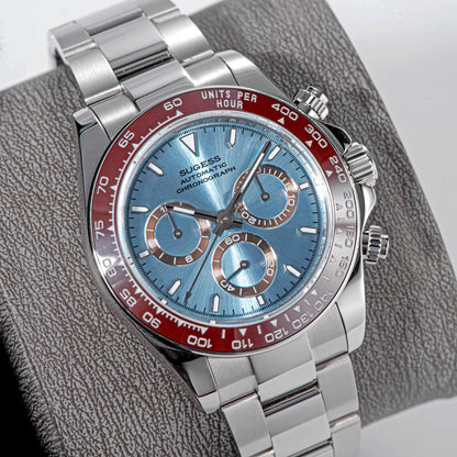 Automatic Chronograph 418-2 Ice Panda Dial Ceramic Bezel Professional