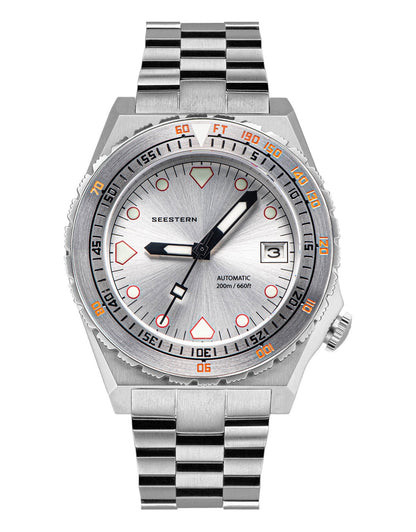 Seestern Vintage 407 600T Silver Dial Ceramic Bezel