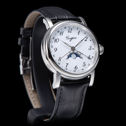 MoonPhase Master 395-2 Moon Phase Automatic Enamel Dial