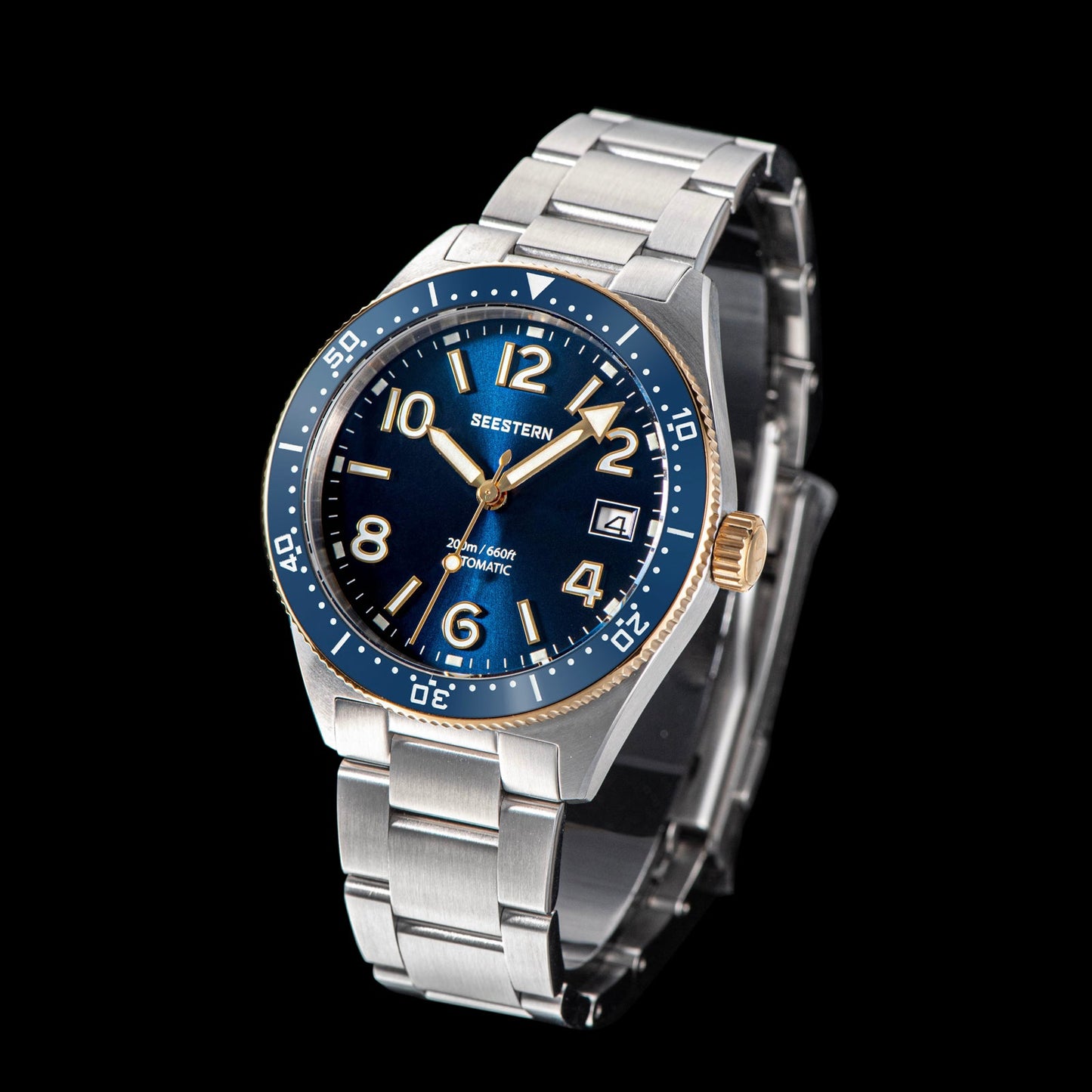 Seestern 434 Professional Diver Automatic 200m Water Resistant V2 (Bigger Watch Crown, Engrave Case Back)