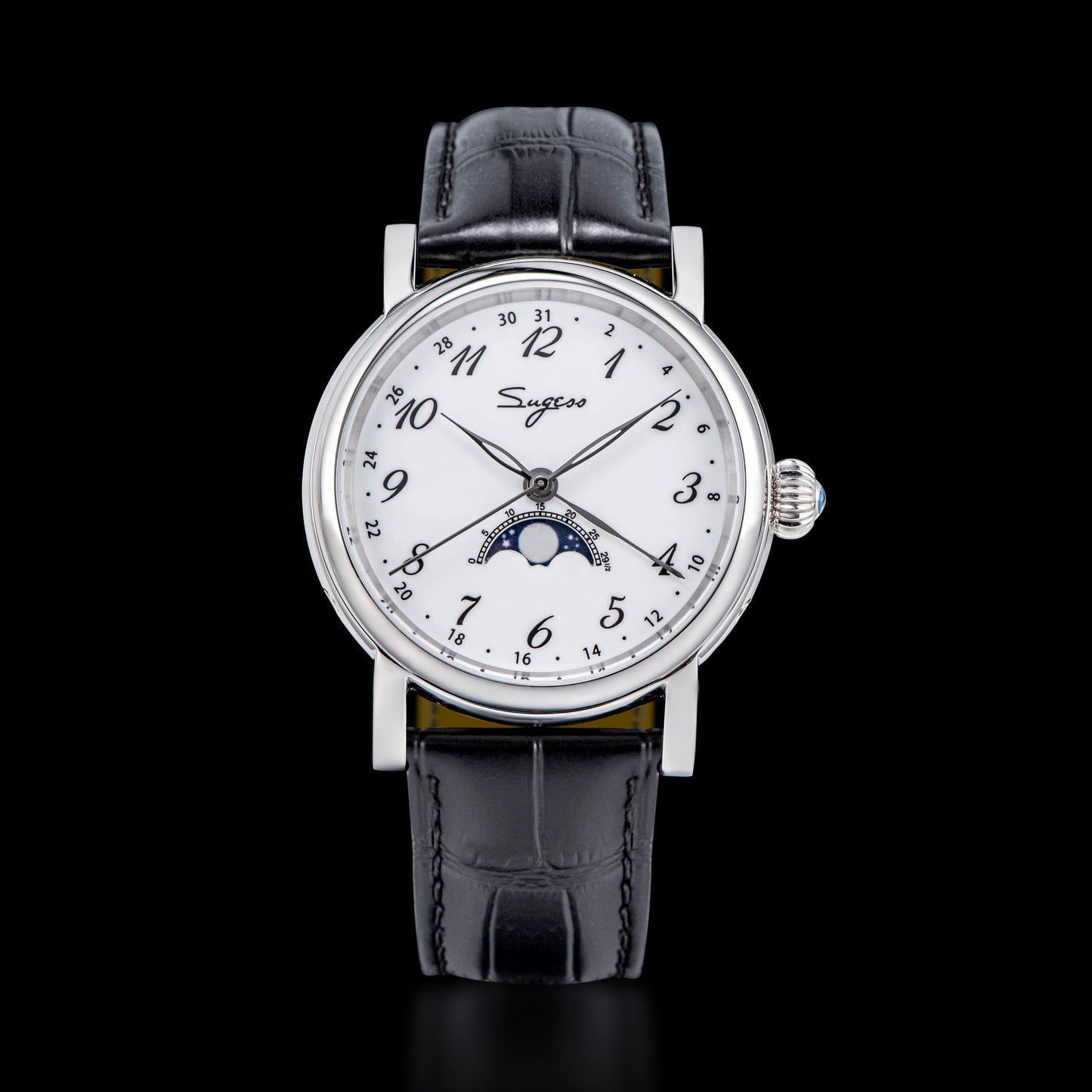 MoonPhase Master 395-2 Moon Phase Automatic Enamel Dial