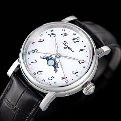 MoonPhase Master 395-2 Moon Phase Automatic Enamel Dial