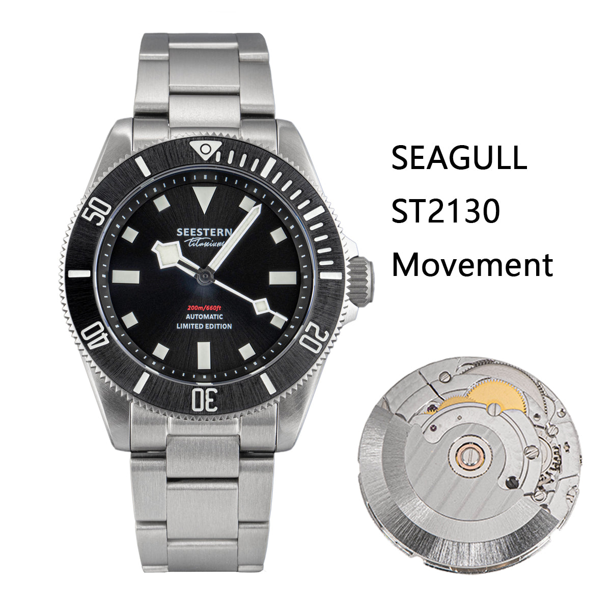 Seestern 430 Titanium Professional Diver (Seagull ST2130 movement)