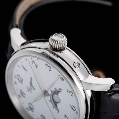 MoonPhase Master 395-2 Moon Phase Automatic Enamel Dial