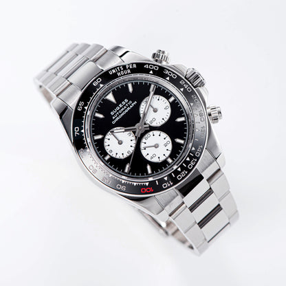 Automatic Chronograph 418-2 Black Dial Ceramic Bezel Professional