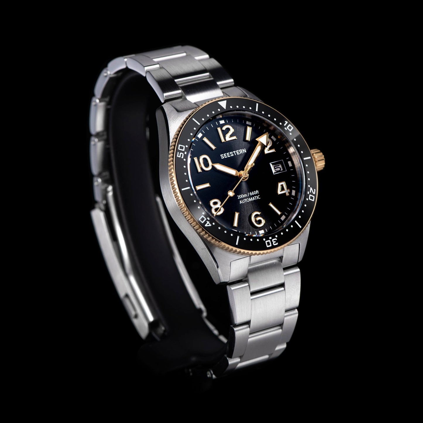 Seestern 434 Professional Diver Automatic 200m Water Resistant V2 (Bigger Watch Crown, Engrave Case Back)