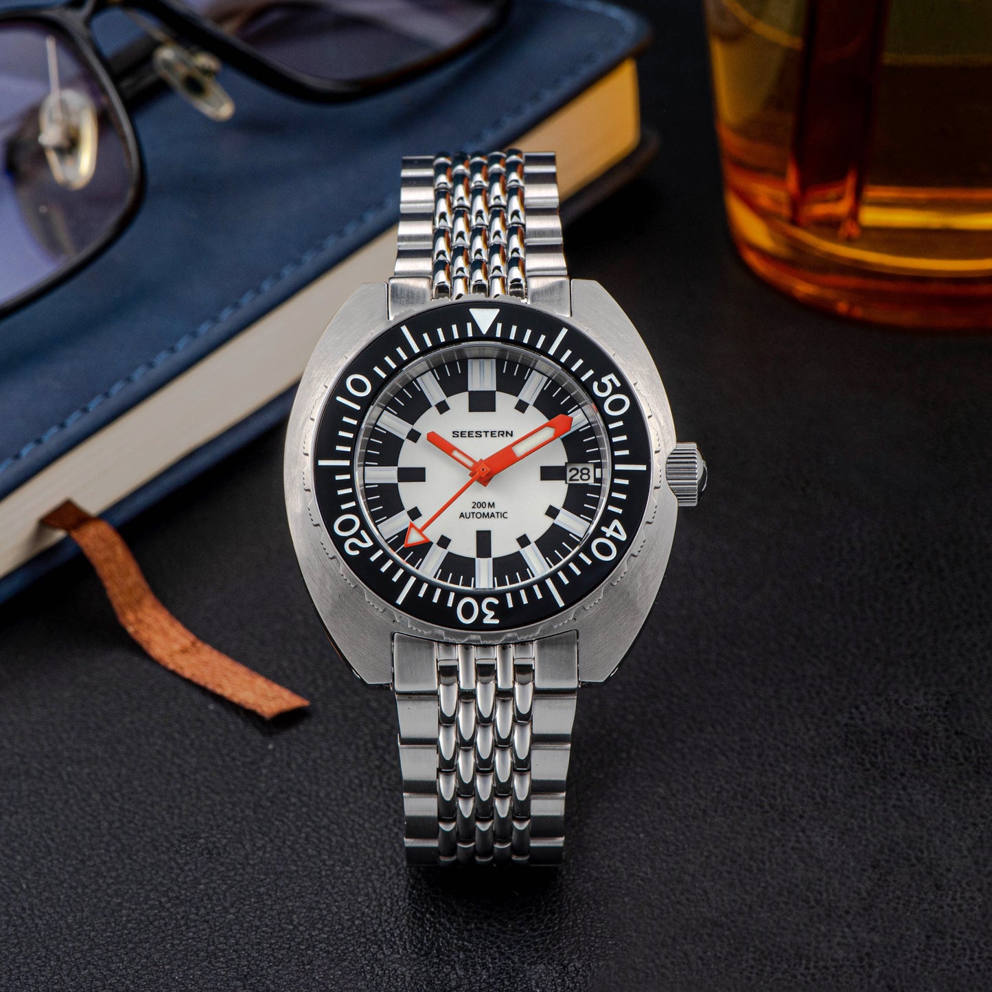 Seestern DOX12 Checker Dial Diver Luminous