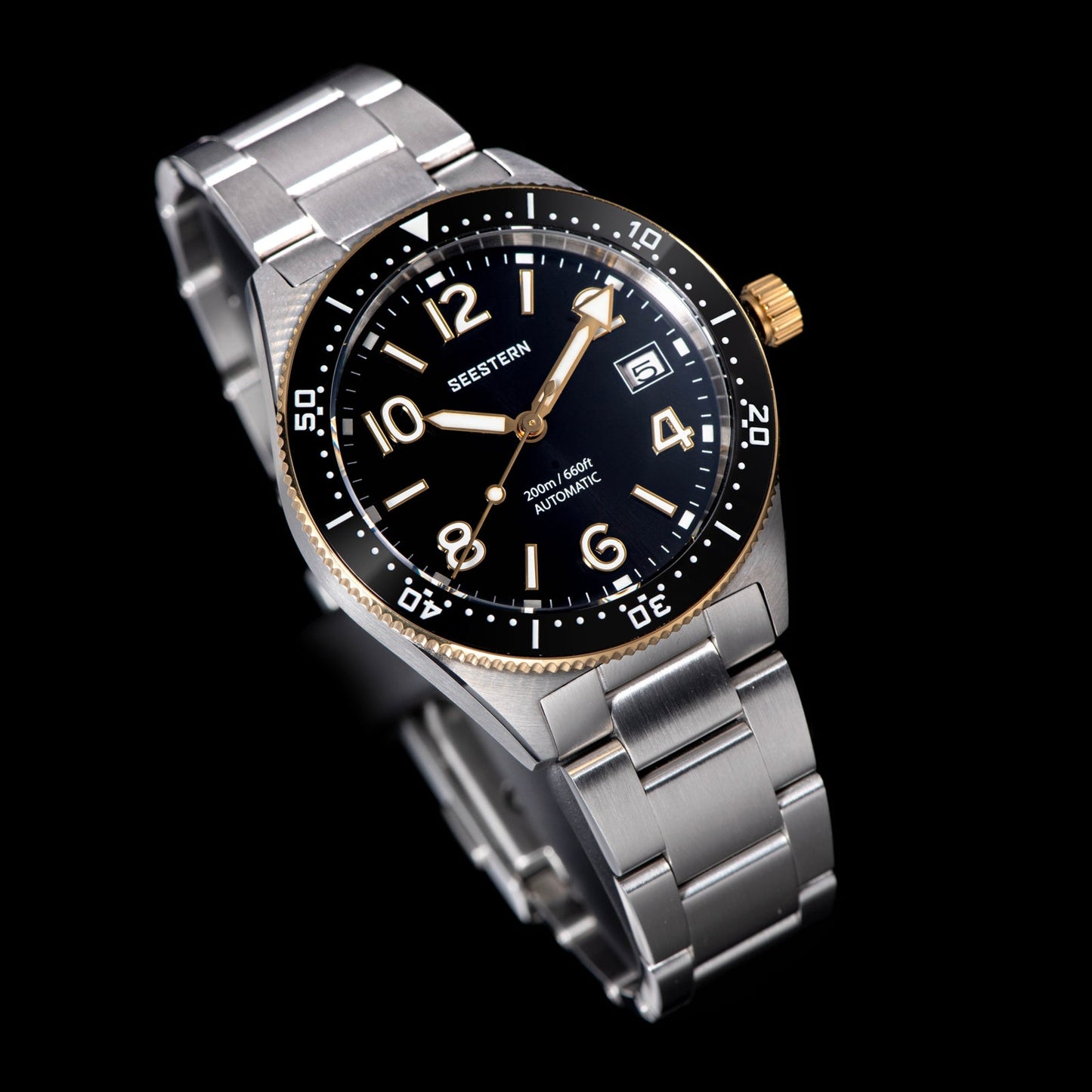 Seestern 434 Professional Diver Automatic 200m Water Resistant V2 (Bigger Watch Crown, Engrave Case Back)