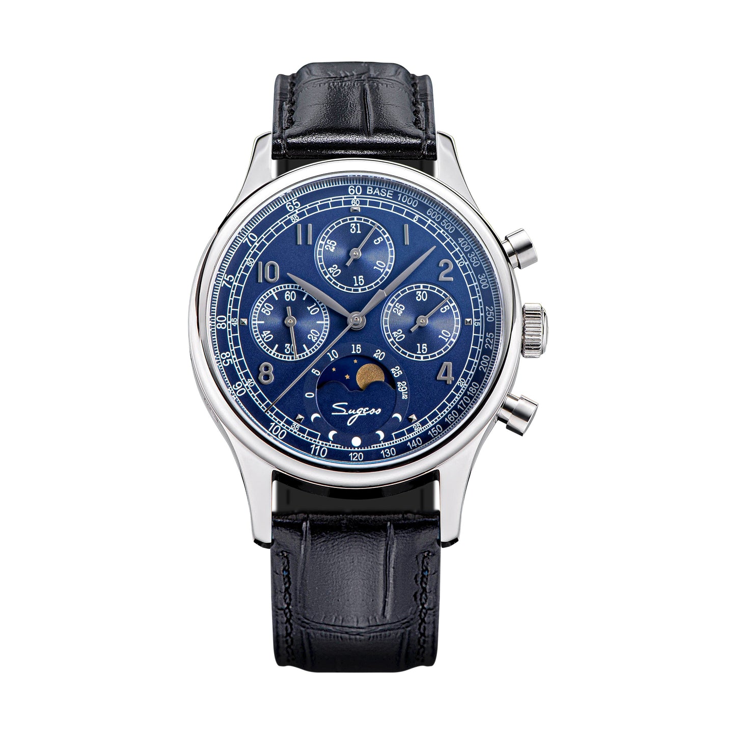 MoonPhase Master 389-2 Deep Blue Swan Neck Regulator