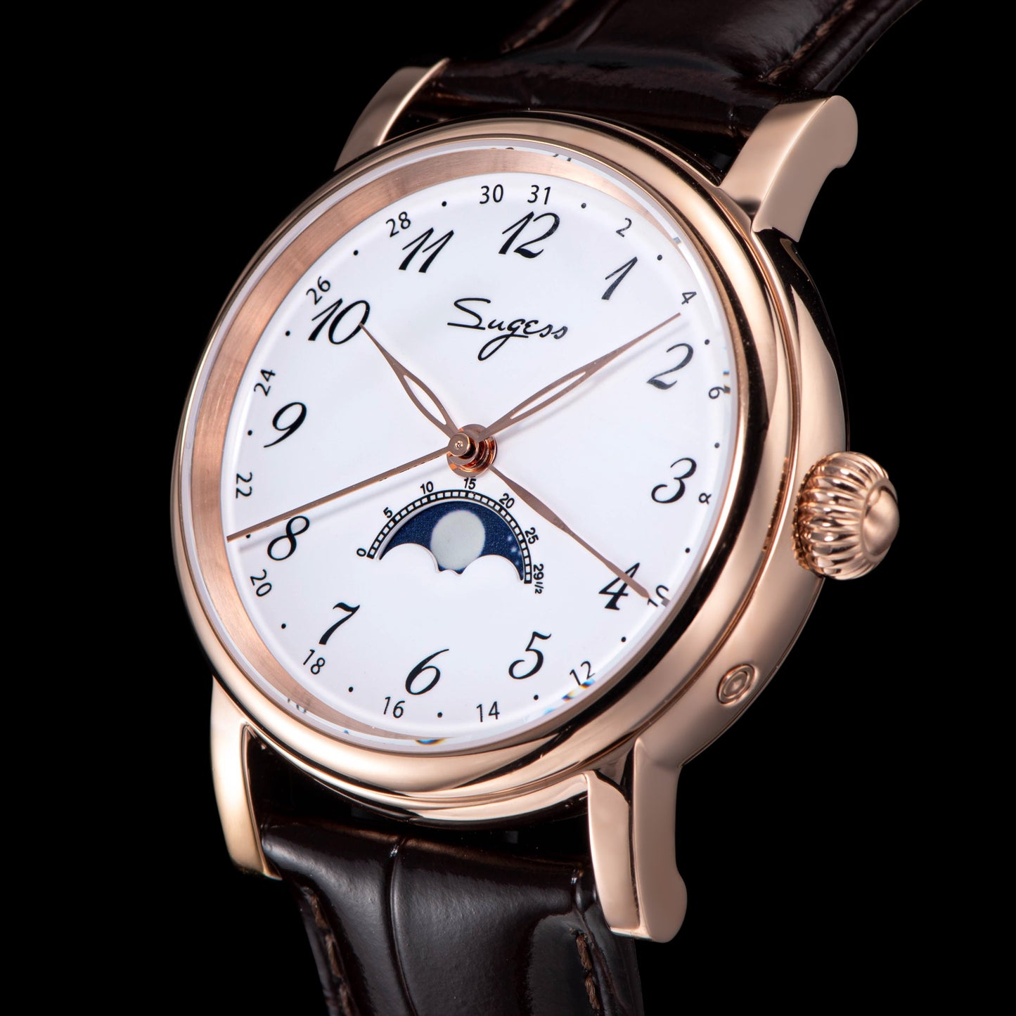 MoonPhase Master 395-2 Moon Phase Automatic Enamel Dial