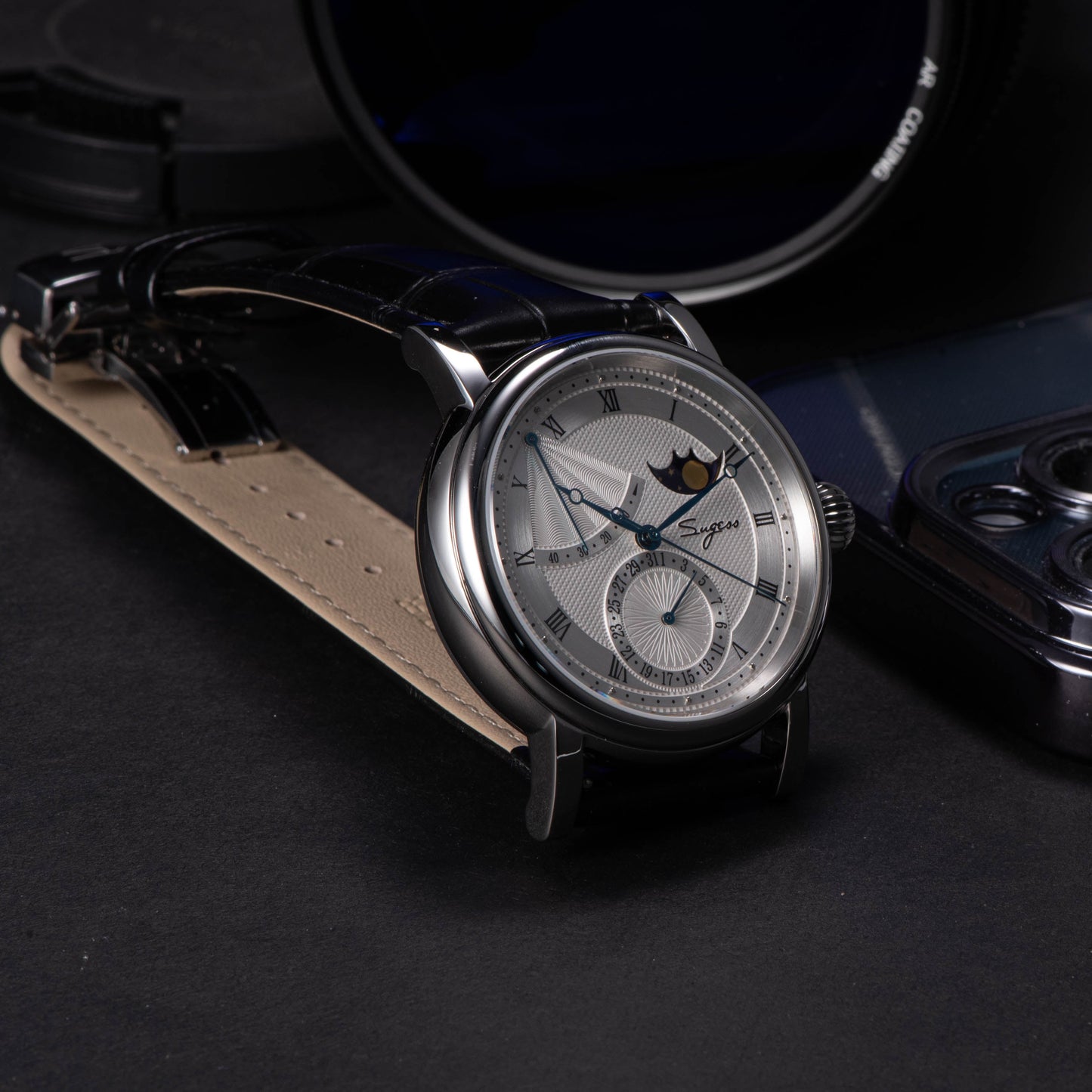 MoonPhase Master 426 Stainless Steel Case Power Reserve Indicator Date