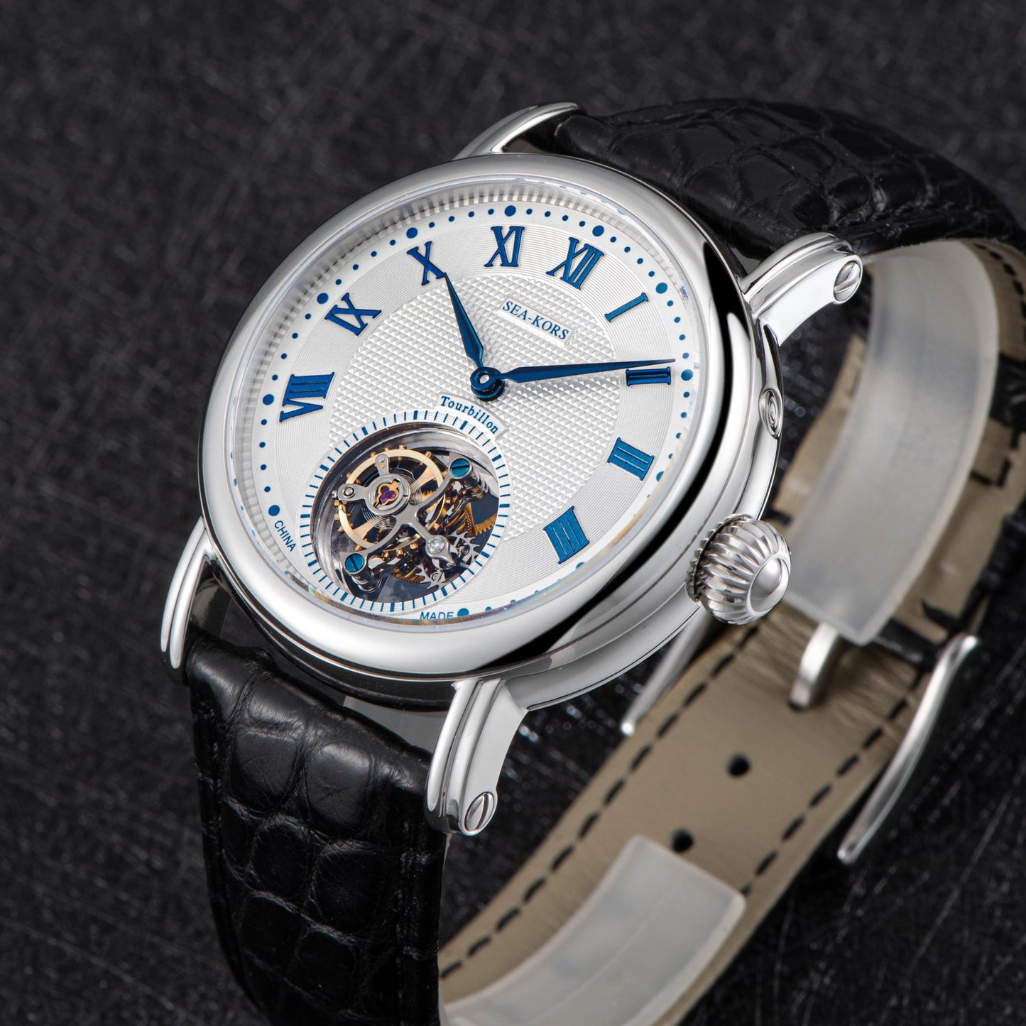 Seakors Tourbillon SE8002SW Blue Indexes Automatic