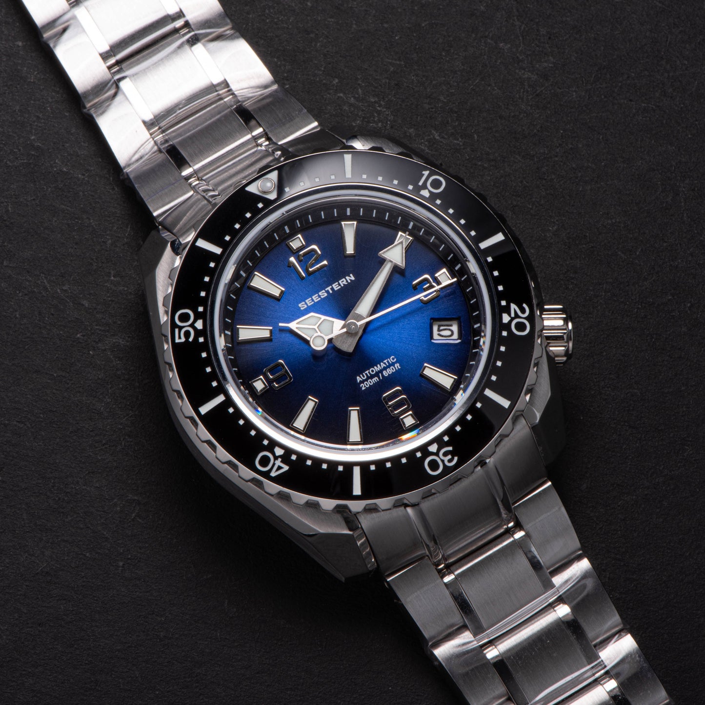 Seestern 416 Professional Diver Watch S416BL Blue Dial