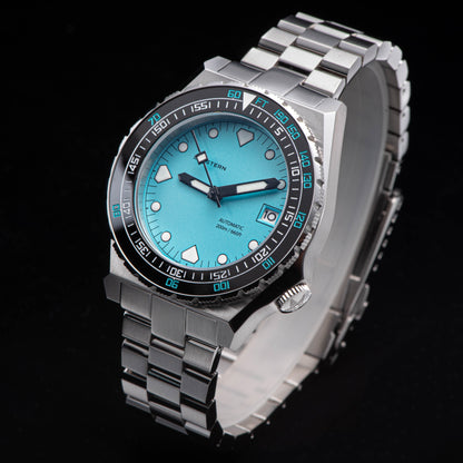 Seestern Vintage 407 600T Light Blue Dial Ceramic Bezel