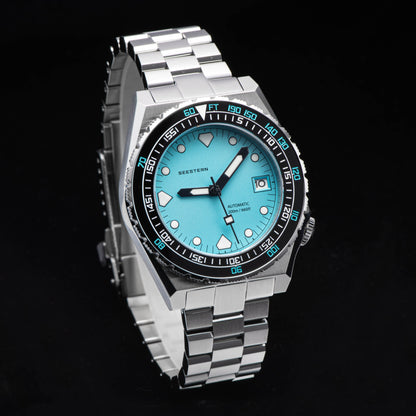 Seestern Vintage 407 600T Light Blue Dial Ceramic Bezel