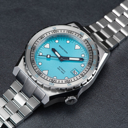 Seestern Vintage 407 600T Light Blue Dial Ceramic Bezel