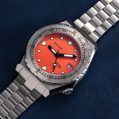 Seestern Vintage 407 600T Orange Dial Ceramic Bezel