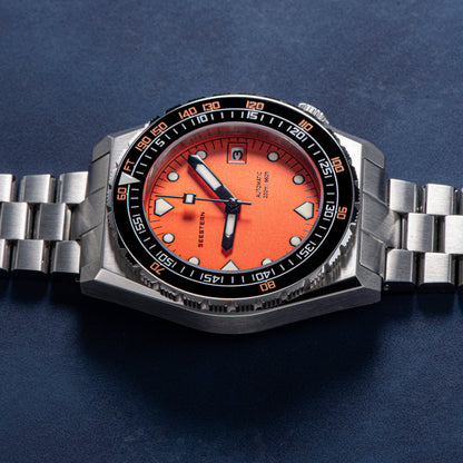 Seestern Vintage 407 600T Orange Dial Ceramic Bezel