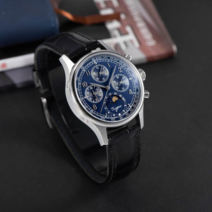 MoonPhase Master 389-2 Deep Blue Swan Neck Regulator