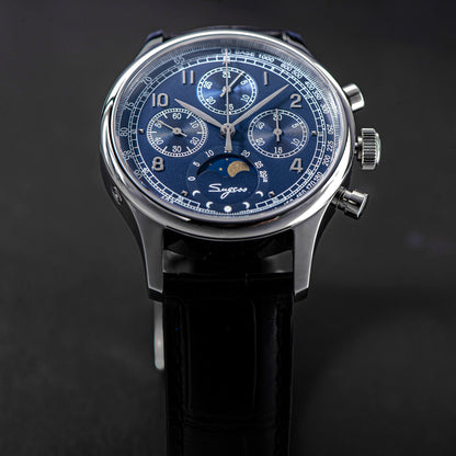 MoonPhase Master 389-2 Deep Blue Swan Neck Regulator