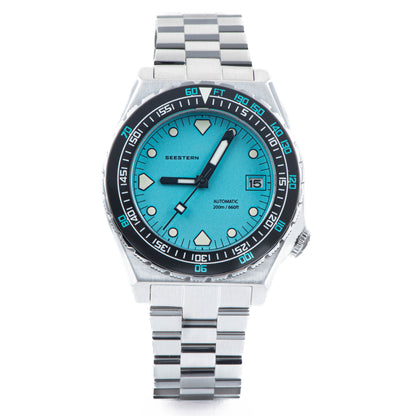 Seestern Vintage 407 600T Light Blue Dial Ceramic Bezel