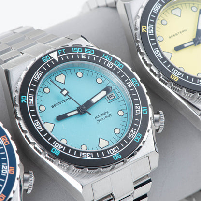 Seestern Vintage 407 600T Light Blue Dial Ceramic Bezel