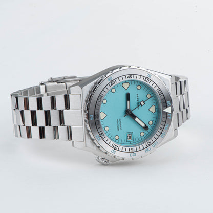 Seestern Vintage 407 600T Light Blue Dial Ceramic Bezel