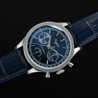 Chrono Master 438 Deep Blue Dial Power Reserve Indicator