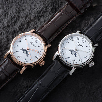 MoonPhase Master 395-2 Moon Phase Automatic Enamel Dial