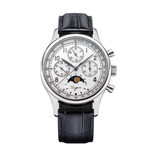 MoonPhase Master 389-2 White Dial Swan Neck Regulator